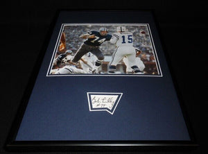 Bob Lilly Signed Framed 12x18 Photo Display JSA Cowboys