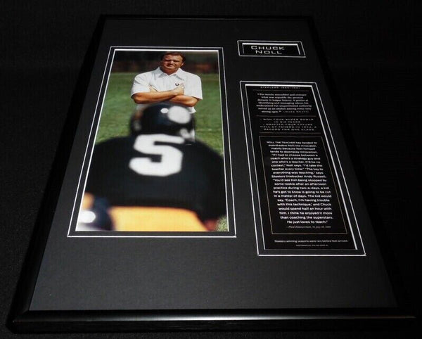 Coach Chuck Noll Framed 12x18 Photo Display Steelers