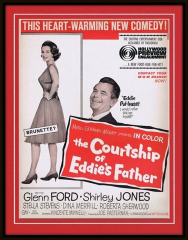 ORIGINAL Vintage 1963 Courtship of Eddie's Father 11x14 Framed Advertisement