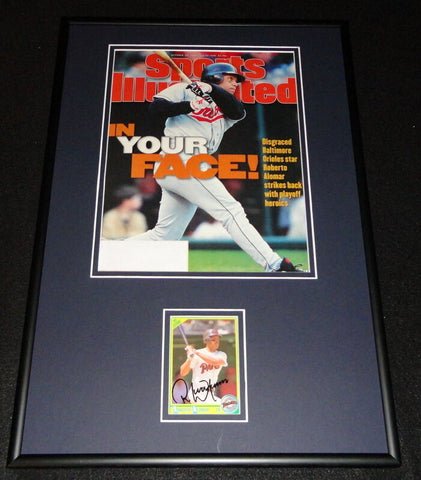 Roberto Alomar Signed Framed 1996 Sports Illustrated Cover Display Orioles