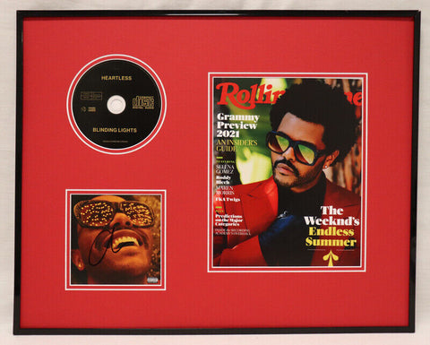 The Weeknd Signed Framed 16x20 CD + Rolling Stone Cover Display Weeknd Direct