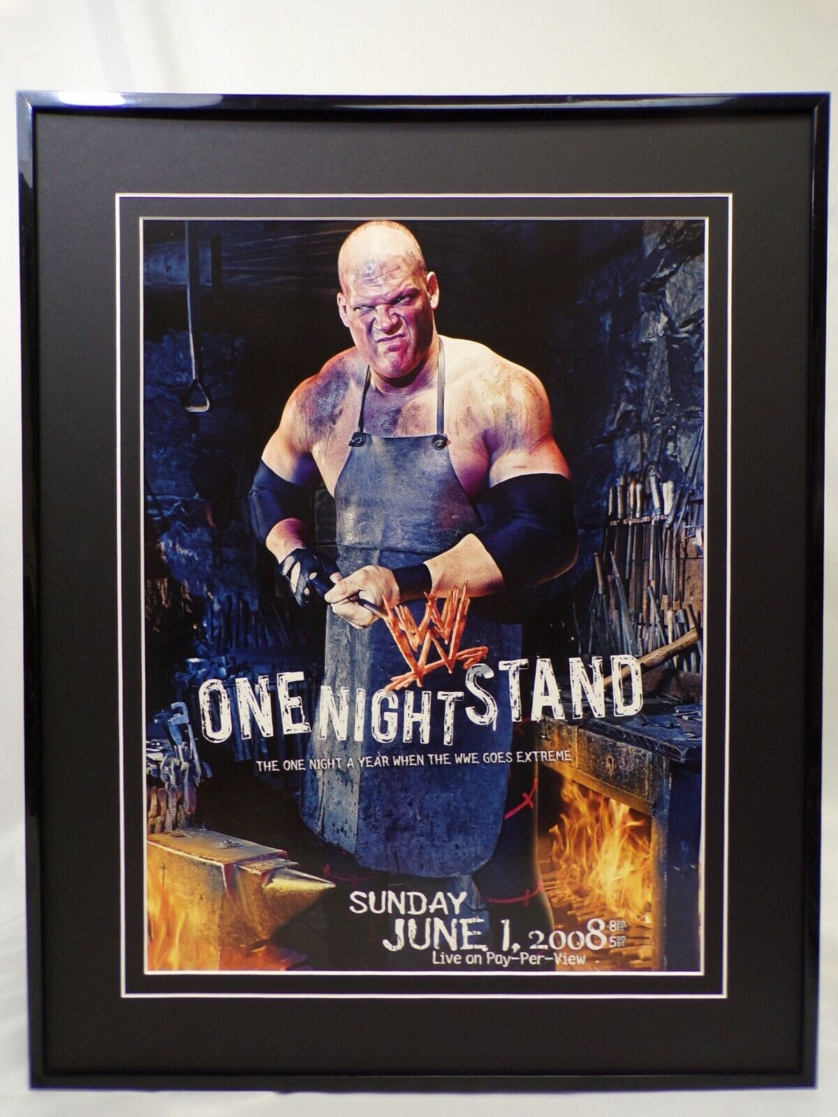 2008 WWE One Night Stand Kane 16x20 Framed Insight Poster Display 