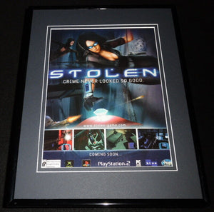 Stolen 2005 PS2 Xbox Framed 11x14 ORIGINAL Advertisement