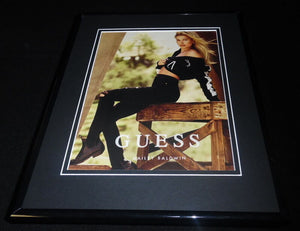 Hailey Baldwin 2016 Guess Apparel Framed 11x14 ORIGINAL Advertisement