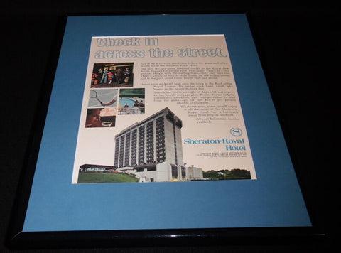 1976 Sheraton Royal Hotel Kansas City Framed 11x14 ORIGINAL Advertisement B