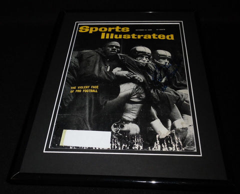 Don Chandler Signed Framed 1960 Sports Illustrated Magazine Cover Giants