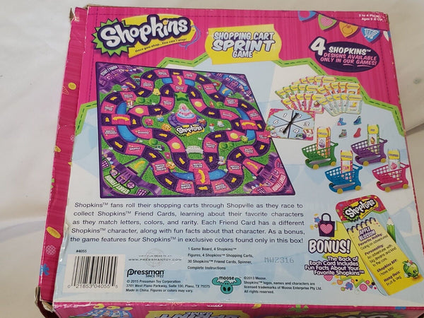 2015 Shopkins Shopping Cart Sprint Board Game