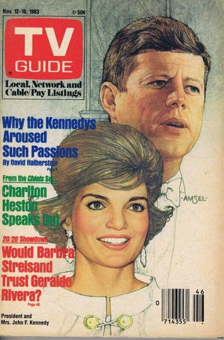 ORIGINAL Vintage Nov 12 1983 TV Guide No Label John F Kennedy JFK Jackie