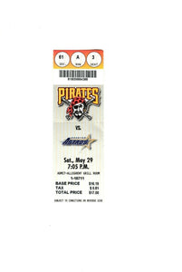 May 29 1999 Houston Astros @ Pittsburgh Pirates Ticket Jeff Bagwell C Biggio