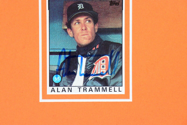 Alan Trammell Signed Framed 11x17 Photo Display JSA Tigers