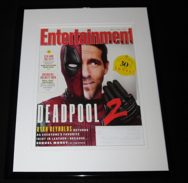 Deadpool 2 Framed 11x14 ORIGINAL 2018 Entertainment Weekly Cover Ryan Reynolds