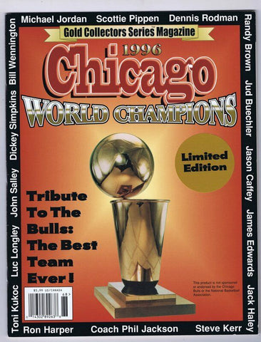 VINTAGE 1996 Gold Collector's Series Chicago Bulls World Champions Magazine