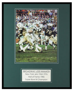 Super Bowl III Joe Namath Jets 16x20 Framed Photo Display 