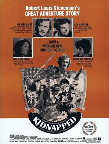 Kidnapped 1971 ORIGINAL Vintage 9x12 Industry Ad Michael Caine Donald Pleasence