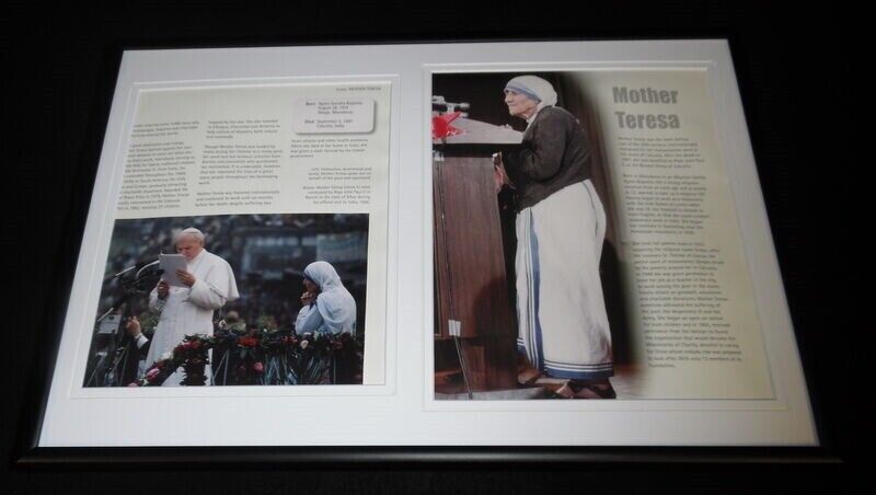 Mother Teresa Framed 12x18 Photo Display 