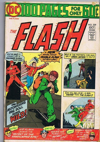 Flash #229 ORIGINAL Vintage 1974 DC Comics Rag Doll 100 Pages