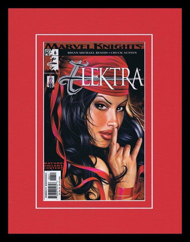 2001 Elektra #6 Marvel Comics Framed 11x14 ORIGINAL Vintage Cover Display 