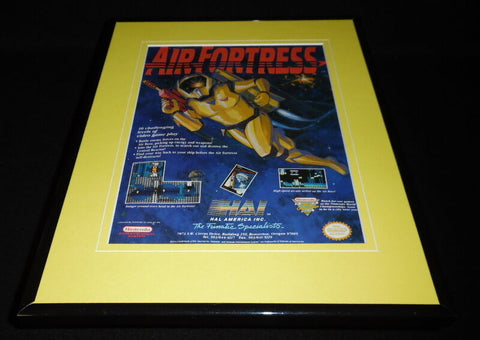 Air Fortress HAL 1990 NES Nintendo 11x14 Framed ORIGINAL Vintage Advertisement