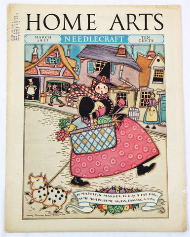 ORIGINAL Vintage Mar 1937 Home Arts Needlecraft Magazine 