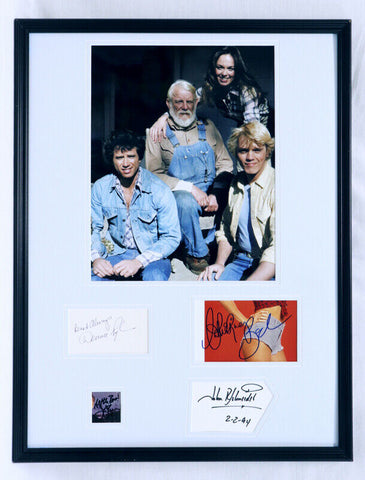 Dukes of Hazzard Cast Signed Framed 18x24 Photo Display