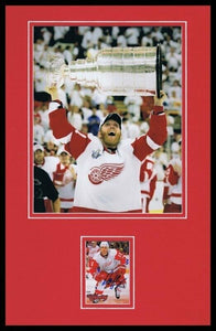 Dan Cleary Signed Framed 11x17 Photo Display Red Wings Stanley Cup