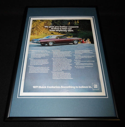 1971 Buick Centurion Framed 12x18 ORIGINAL Vintage Advertisement