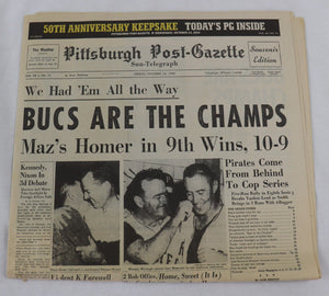 Oct 14 2010 Pittsburgh Post Gazette Newspaper 1960 Pirates World Series 50th Ann