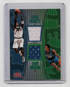 2003 Fleer Focus Tag Team Double Jersey Kevin Garnett Troy Hudson