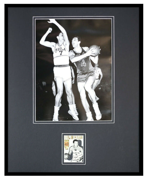 Dolph Schayes Signed Framed 16x20 Photo Display JSA Nats