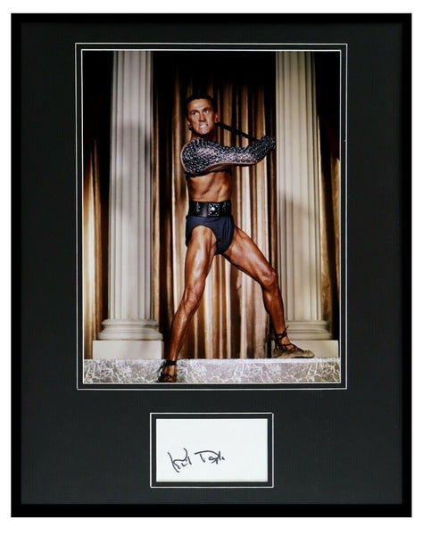 Kirk Douglas Signed Framed Spartacus 16x20 Photo Display JSA