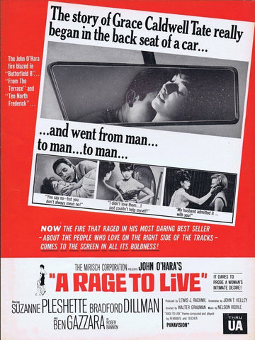 A Rage to Live 1965 ORIGINAL Vintage 9x12 Industry Ad Suzanne Pleshette 