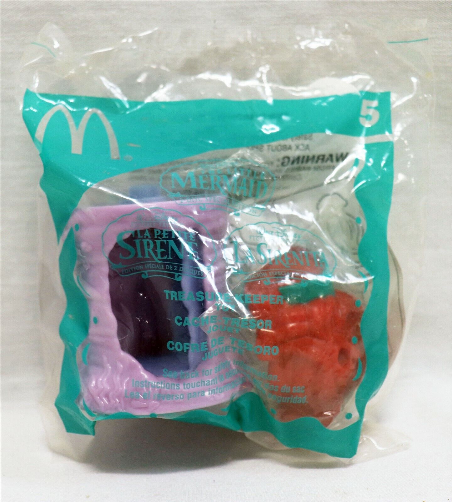 VINTAGE SEALED 2006 McDonald's Little Mermaid Treasure Keeper Figure