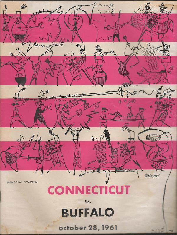 Buffalo Bulls vs Connecticut Football October 28 1961 ORIGINAL Program 