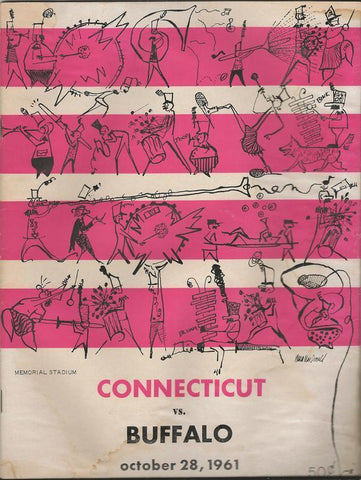 Buffalo Bulls vs Connecticut Football October 28 1961 ORIGINAL Program 