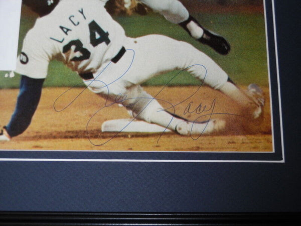 Lee Lacy Signed Framed 1978 Sports Illustrated Magazine Cover Display Dodgers