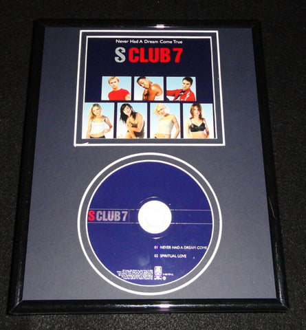 S Club 7 Framed 8x10 Never Had a Dream Come True 2001 CD & Photo Display