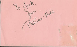 Patricia Hicks Signed Vintage 3x5 Index Card JSA A Midsummer Night's Dream