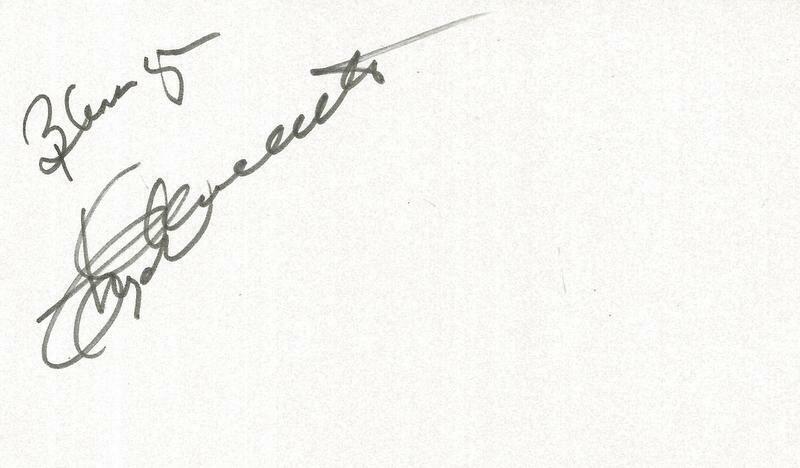 Clyde Lovellette Signed 3x5 Index Card JSA Lakers HOF