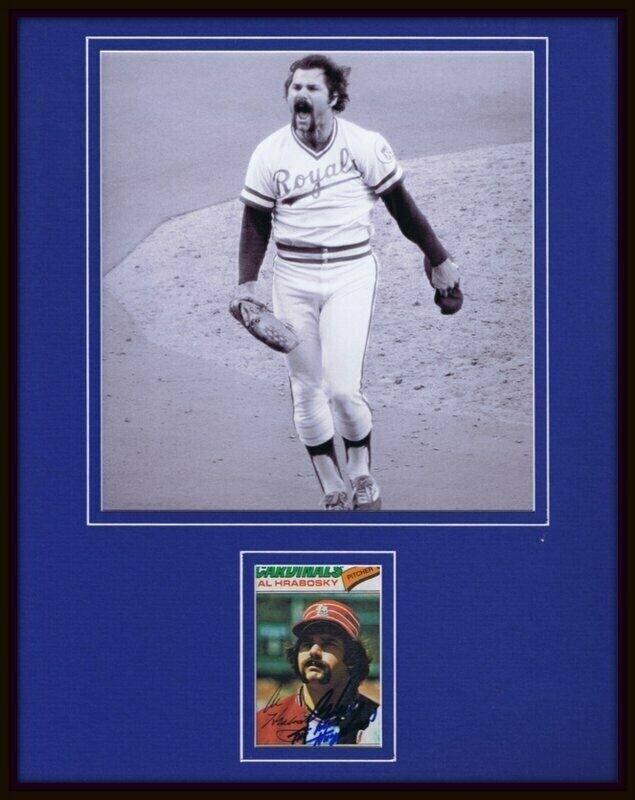 Al Hrabosky Signed Framed 11x14 Photo Display Royals Cardinals