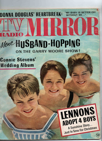 VINTAGE Jan 1964 Radio and TV Mirror Magazine Connie Stevens Lennon Sisters