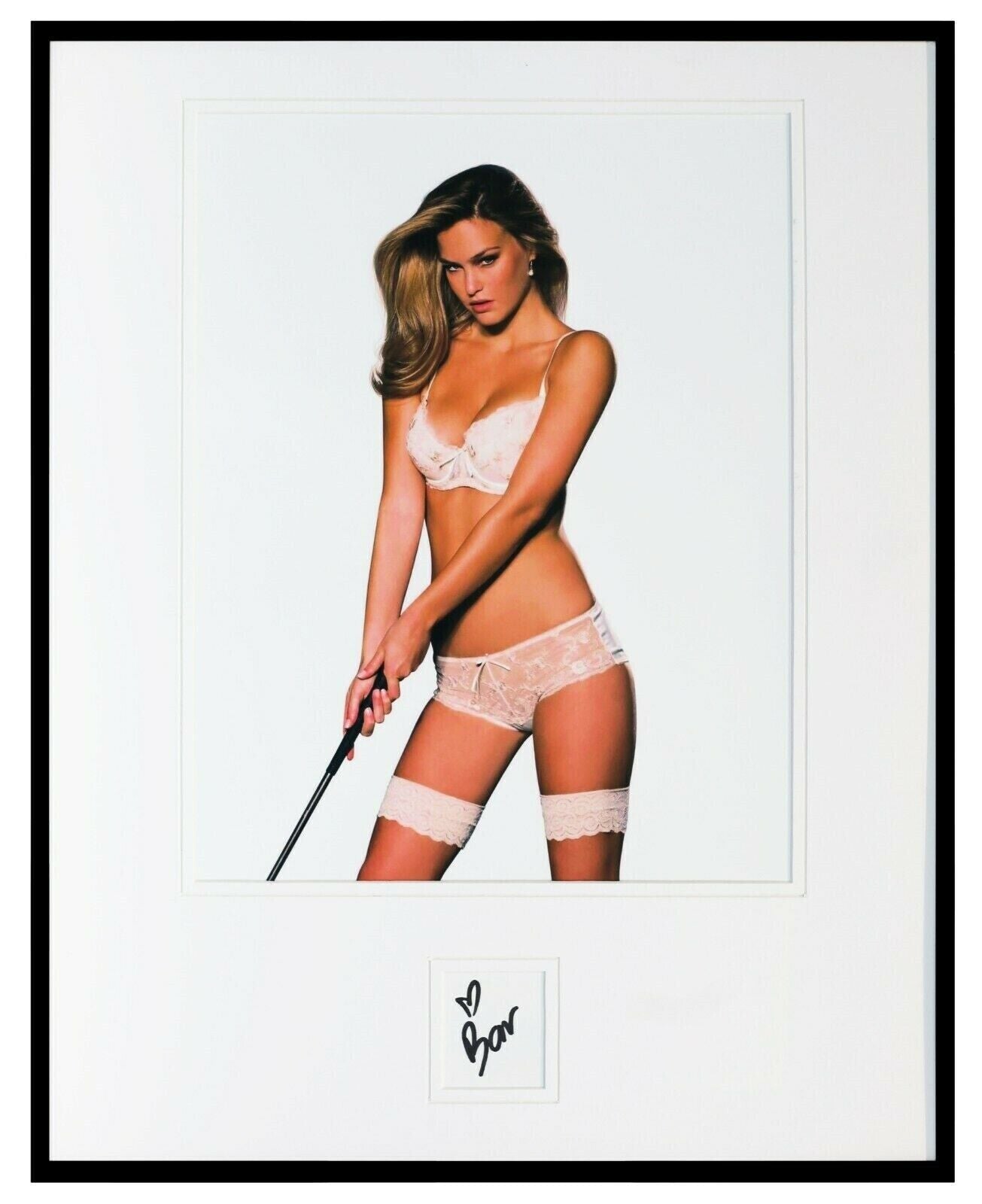 Bar Refaeli Signed Framed 16x20 Lingerie Stockins Photo Display 