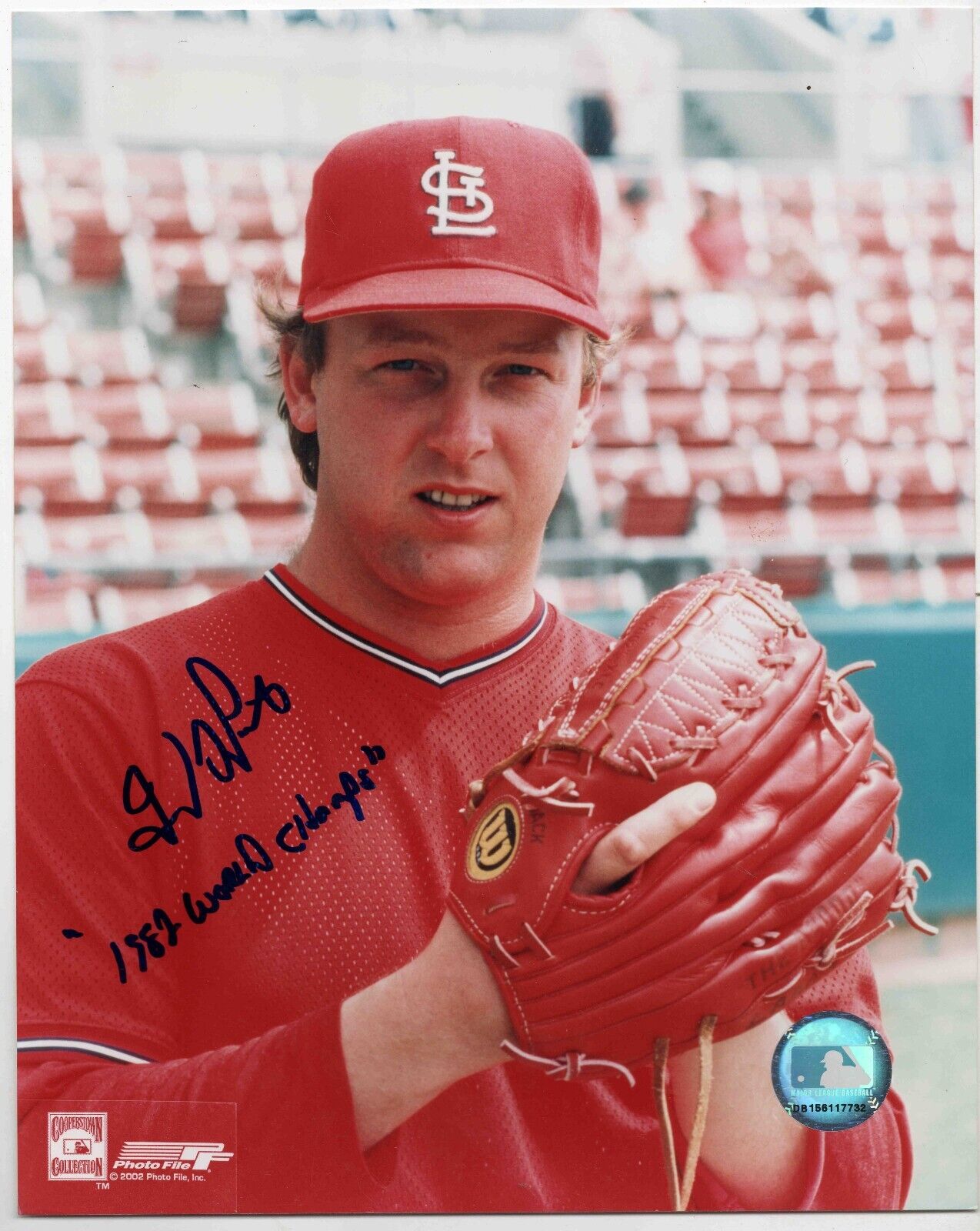 Dave Lapoint Signed 8x10 Photo Cardinals 1982 World Champs Inscription