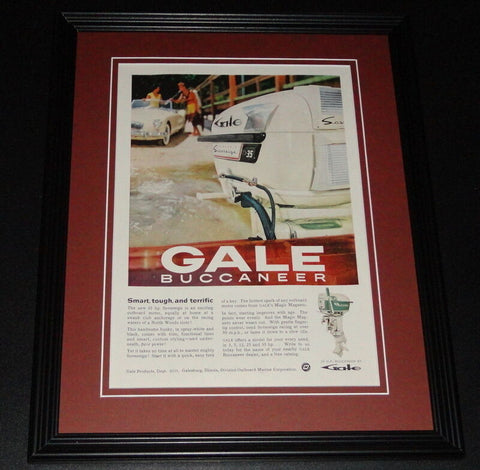 1959 Gale Buccaneer Motor 11x14 Framed ORIGINAL Vintage Advertisement