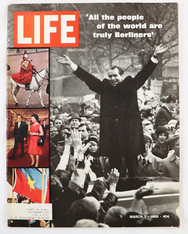 ORIGINAL Vintage Mar 7 1969 Life Magazine Richard Nixon