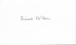 Richard Wilbur Signed 3x5 Index Card 2x Pulitzer Prize Winner B