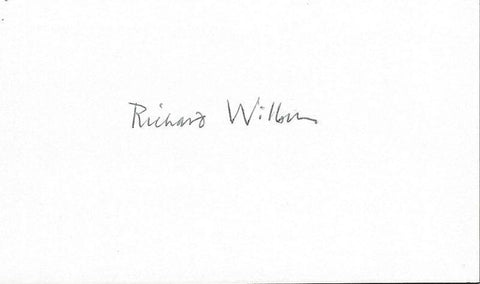 Richard Wilbur Signed 3x5 Index Card 2x Pulitzer Prize Winner B