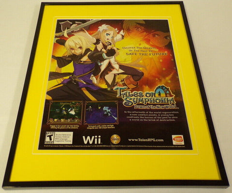 Tales of Symphonia 2008 Wii Framed 11x14 ORIGINAL Advertisement 