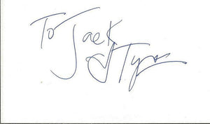 Tyra Banks Signed Vintage 3x5 Index Card JSA 