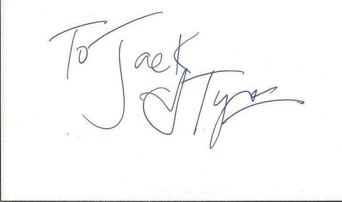 Tyra Banks Signed Vintage 3x5 Index Card JSA 