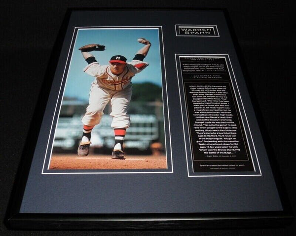 Warren Spahn Framed 12x18 Photo Display Braves